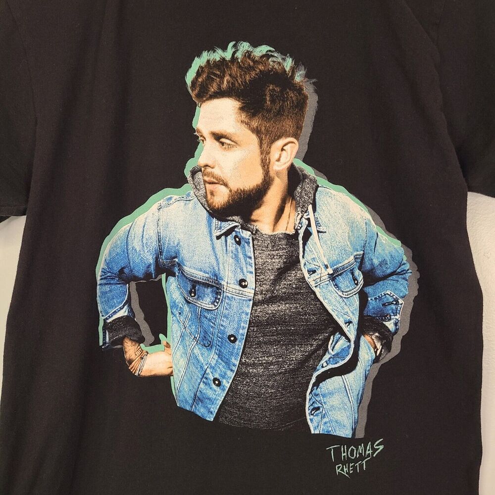 Thomas Rhett T Shirt Band Tee Home Team 2017 Tour Short Sleeve Crew Neck Medium - Picture 3 of 8